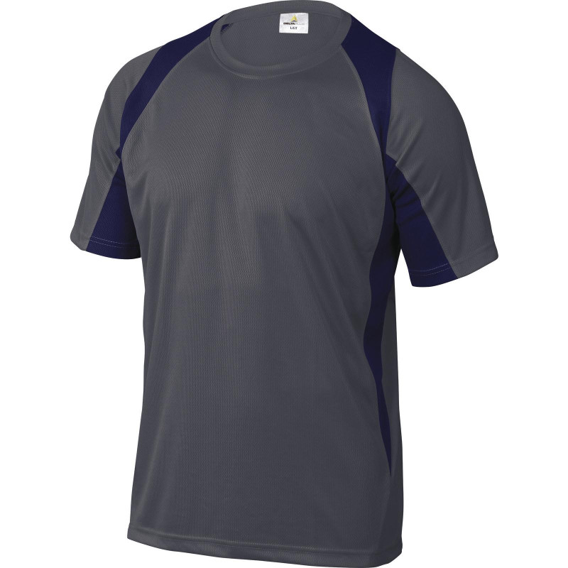 TEE SHIRT BALI bicolore GRIS/BLEU MARINE_0