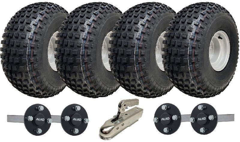 22x11.00-8 Twin Axle Knobby ATV Quad Trailer Kit ALKO Axles Road Legal 620kgs_0