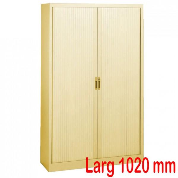 Armoire à rideaux pour bureau - L 1020 x H 1980 - Coloris gris - Marque Rolléco_0