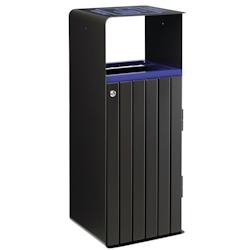 Rossignol - Corbeille 110L en acier galvanisé à chaud ARTRI EXTREME - papier bleu - bleu aluminium 54924_0