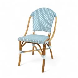 Bistromania Chaise de terrasse GALLIENI - Rotin - Bleu clair - TE025_0