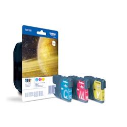 Brother LC-1100 Pack 3 Cartouches Couleur LC1100RBWBP (Saturne) - multicolore 5014047561269_0