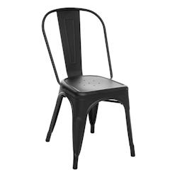 Chaise de restaurant METAL Noir en Acier et Métal - TIGAONE - noir 3701680321979_0