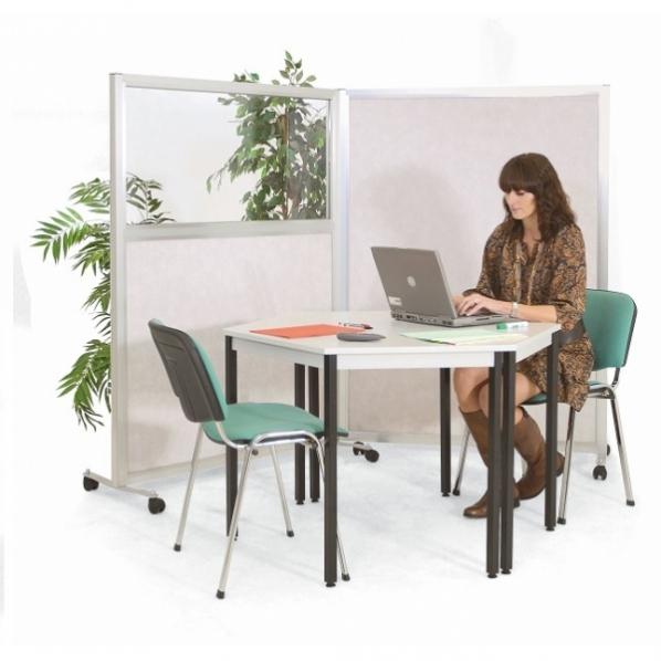 Cloison de bureau pleine hauteur 1600 mm - Aluminium argent - Modèles départ ou suivant_0