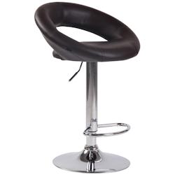 CLP Tabouret de bar Olinda en similicuir Marron/Chrome - marron polyester 312895_0