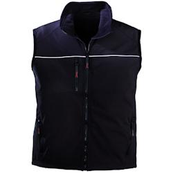 Coverguard - Gilet Softshell de travail sans manches noir respirant YANG REFLECT Noir Taille L - L noir 3435245503943_0