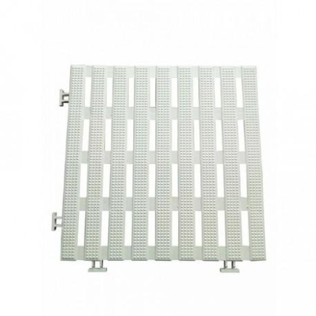 Dalles caillebotis antidérapants 1.2 m² - PVC étanche blanc 30 x 30 cm (12 dalles)_0