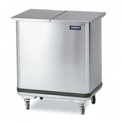 Distform Chariot Inox pour Solides Couvercle Battant Amovible 135L Acier inoxydable135 395x610x725mm - 641094559854_0