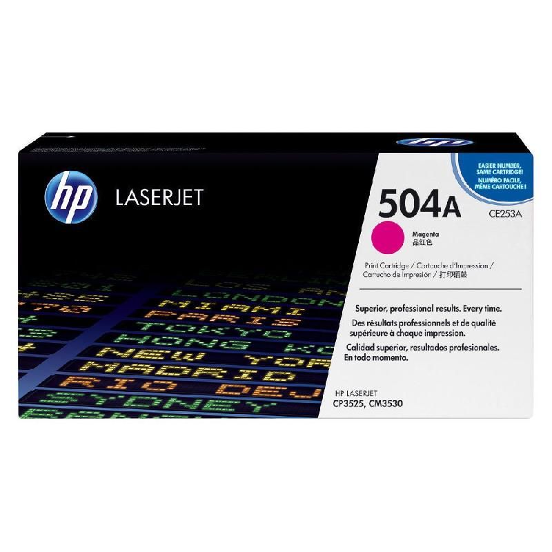 HEWLETT PACKARD TONER ORIGINAL 504A (CE253A) - COULEUR: MAGENTA