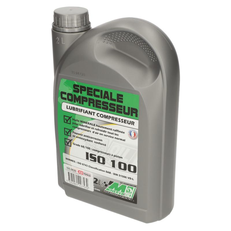Lubrifiant ISO 100 pour compresseurs - 2 L - KSTools - Réf : 165.0820_0