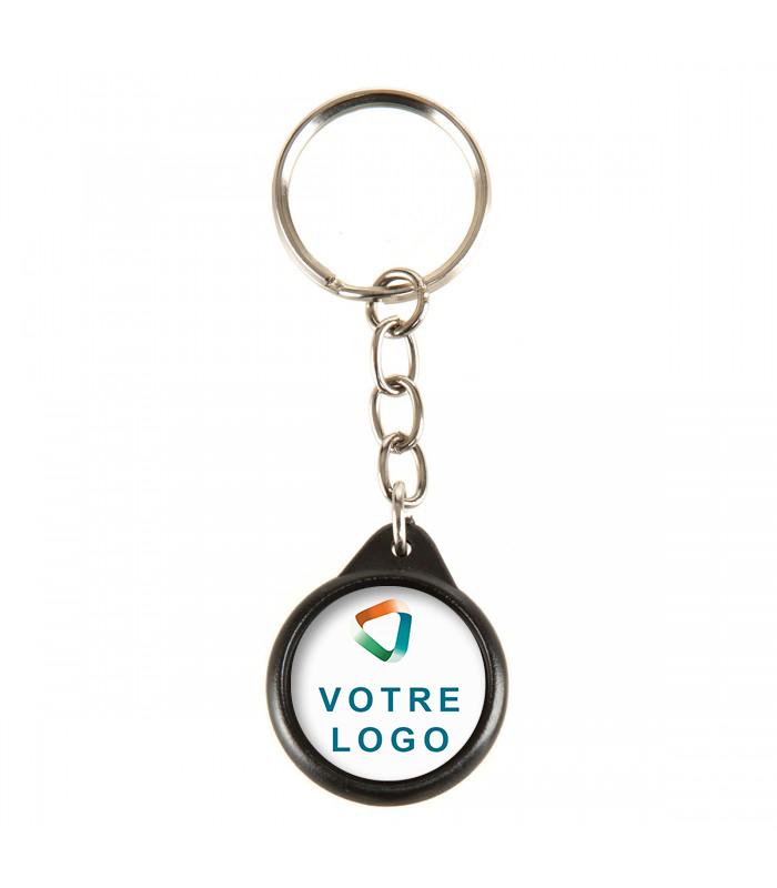 Porte-clés promotionnel pendentif rond recto-verso_0