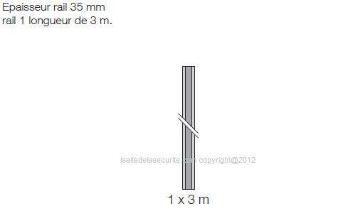 RAIL PRÉMONTÉ DE 3 M