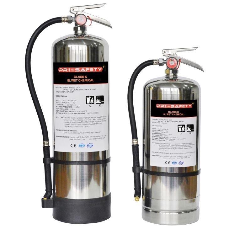 Sscw-10 - extincteur chimique humide ClassK en acier inoxydable - Pri-Safety - capacité : 10L_0