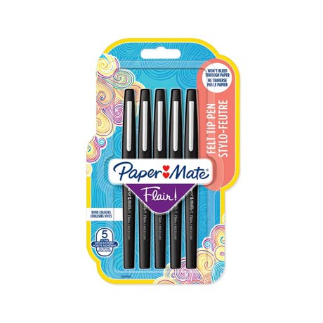 STYLO FEUTRE FLAIR NOIR (VENDU PAR 5)