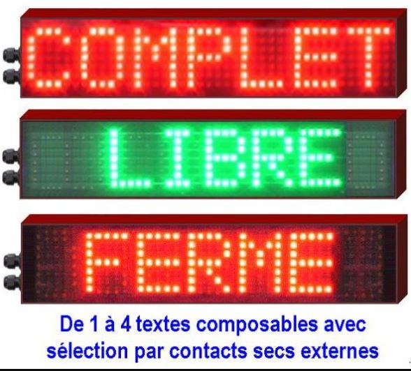 Afficheur lumineux pour parking à texte composable de 9 cm - park09_0