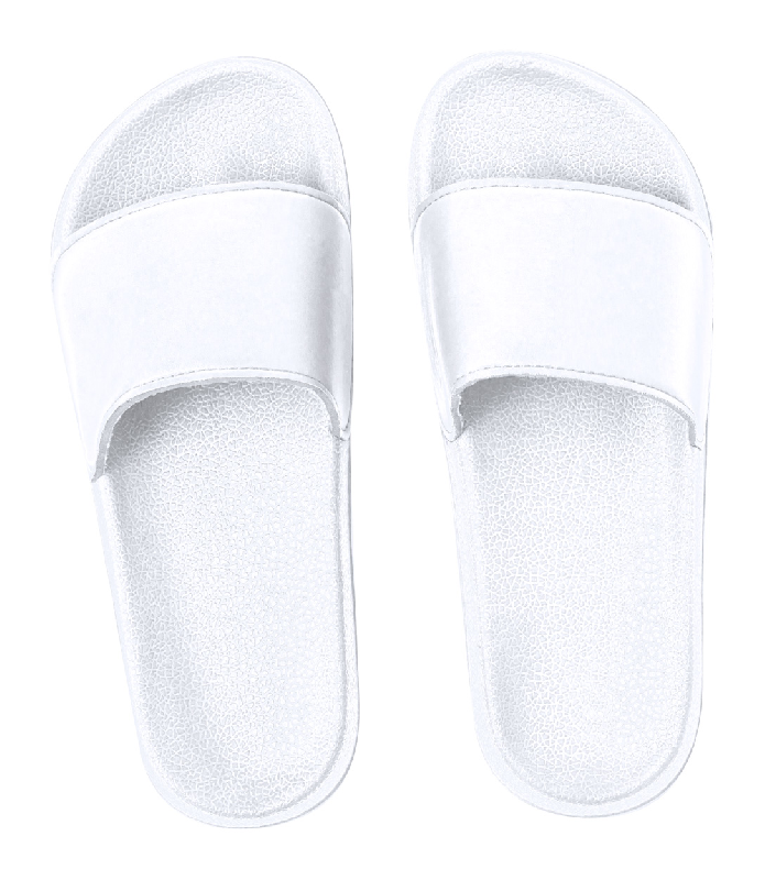 Tongs de plage unisexes en EVA et similicuir - Couleur blanche - Poids 240g_0