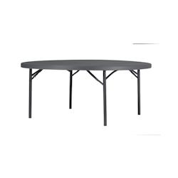 ZOWN Table ronde pliante 180 cm en polyéthylène pour événements Zown Planet180 - gris plastique polypropylène 08012060_0