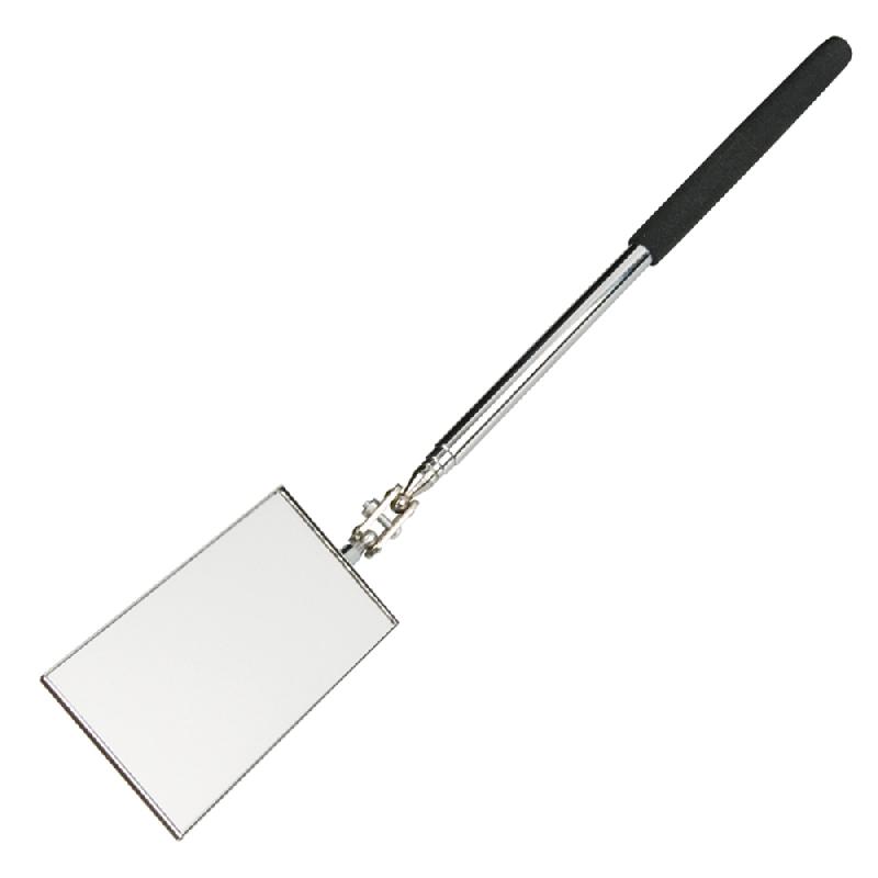 Miroir télescopique Silverline 457053 - 370 à 765 mm - pivotant 360° - miroir 52 x 101 mm_0