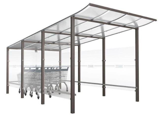 Abri Chariot Modulo - Structure Acier et Aluminium, Panneaux Polycarbonate et Verre Sécurisé_0