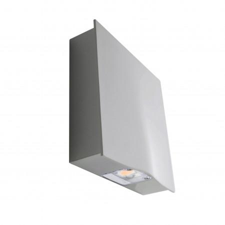 Applique Aldiola IP66 LED COB 12W 3000K Gris - 1800 lumens - Éclairage vers le bas - Aluminium et verre_0