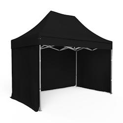 Assalit-Jean Tente pliante Barnum Aluminium 300x200cm - Noir + 3 murs offerts - noir SL3X200+3M19_0