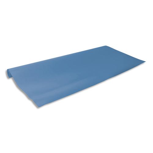 Clairefontaine rouleau papier kraft couleur vergé 65g format 3x0.70m, coloris bleu_0