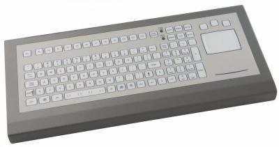 Clavier industriel durci à poser sur table 105 touches Pavé tactile (touchpad) IP65 PS/2 Allemand - Référence: KSTP105S49PS2_0