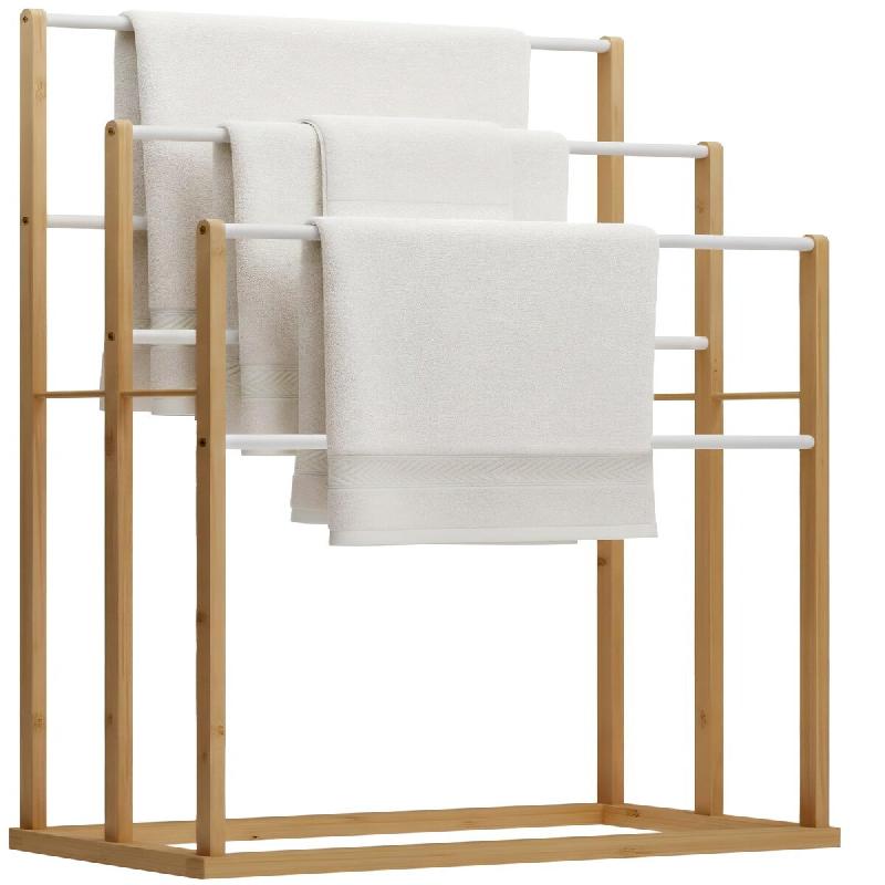 CLP Porte-serviettes Malami Nature - marron Bois manufacturé 326760_0