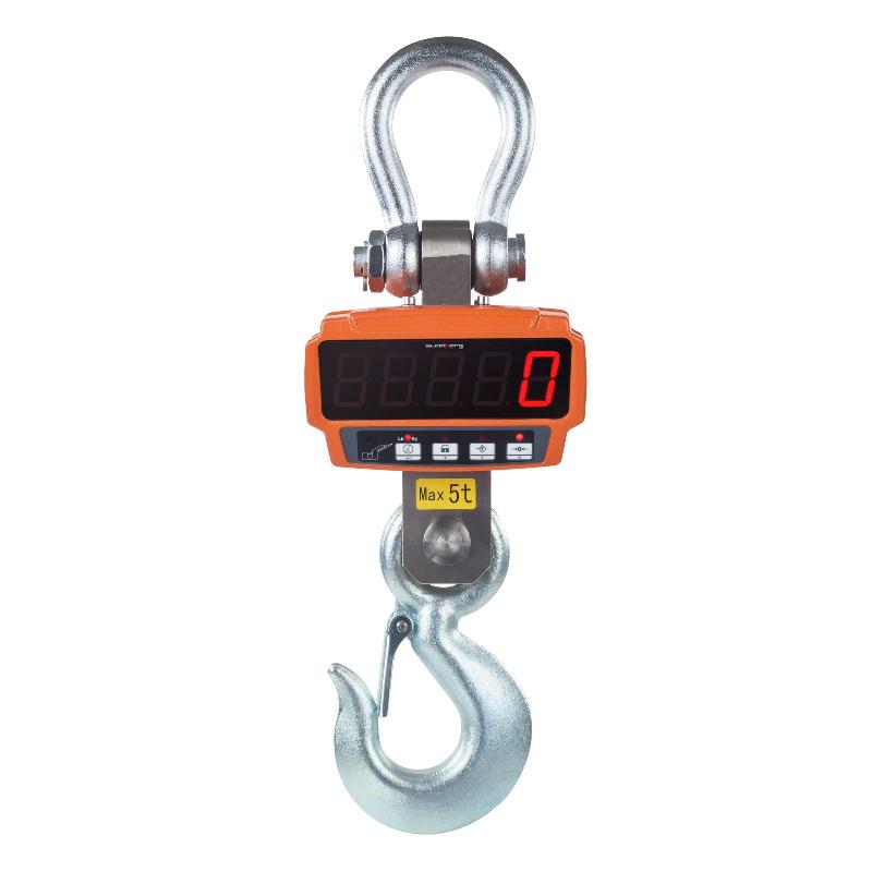 Crochet peseur industriel professionnel 5T / 1kg - Télécommande - Boîtier aluminium - Écran LED_0