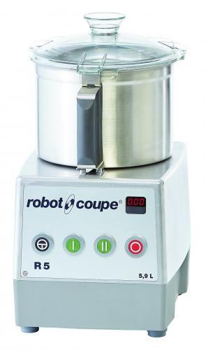 Cutter de table R5 2 vitesses - 400 V - Robot Coupe - Cuve inox 5,9L - Minuterie et couteau inox_0