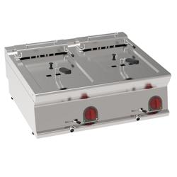 Friteuse electrique 10+10 litres  sur table - 800x700x280 mm - 15000 W 400/3V - 39590617 Eurast - inox 39590617_0