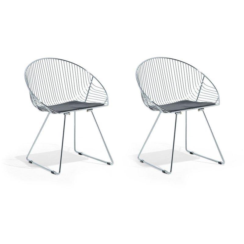 LOT DE 2 CHAISES AU DESIGN CONTEMPORAIN ET ÉLÉGANT BELIANI LOT DE 2 CHAISES AU DESIGN CONTEMPORAIN ET ÉLÉGANT BELIANI