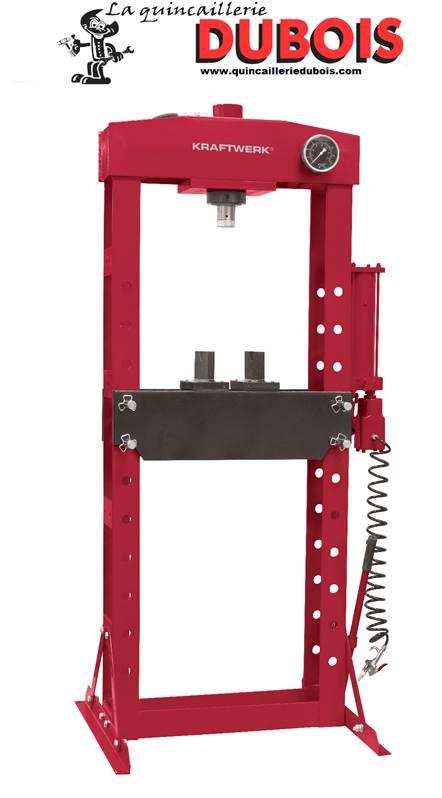 Presse d'atelier hydropneumatique Kraftwerk - 50T - modèle industriel avec vérin coulissant et manomètre intégré_0