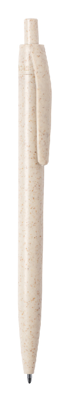 Stylo à bille en paille de blé - encre bleue - couleur beige - 6g_0