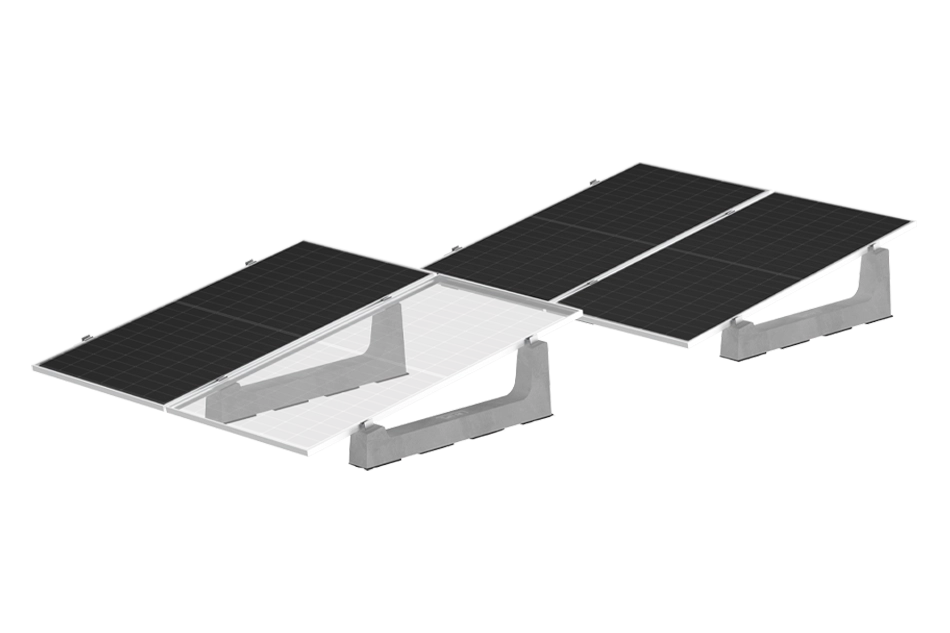 Système Mono-XL de fixation et de lestage pour grands panneaux photovoltaïques - Inclinaison 5° et 10°_0
