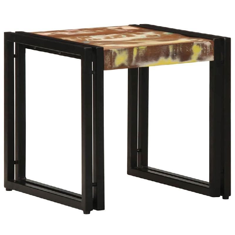 VidaXL Table basse Multicolore 40 x 40 x 38 cm Bois Recyclé Solide Modèle Orion Chic - 4102729_0