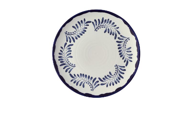 ASSIETTE COUPE PLATE ROND MEDITERRANEAN INK PORCELAINE Ø 29 CM HARVEST DUDSON