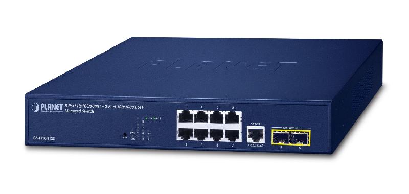 Commutateur PLANET 10/100/1000T - 2 ports SFP - Géré L2/L4 - Gigabit Ethernet - Capacité 20 Gbit/s_0