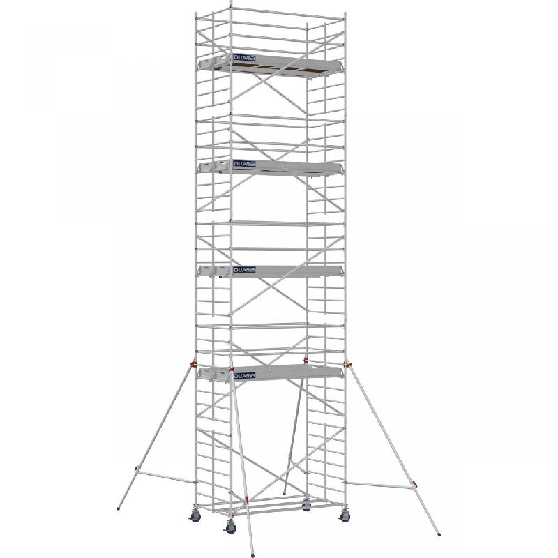 Échafaudage roulant aluminium DOCKER 150 version lisses - Hauteur de travail : 10,90 m - DUARIB - 7225090_0