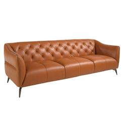 AC ANGEL CERDA Angel Cerdá Canapé 3 places Chester en cuir marron 6169C 240 x 95 x 77 - marron fourrure 8435631021483_0