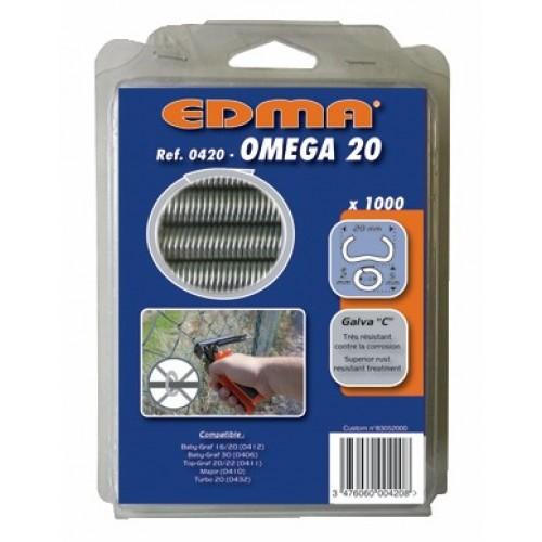 AGRAFES GALVA - POUR LA POSE DE GRILLAGE - OMEGA 20 EDMA