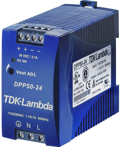 ALIMENTATION DC FIXE AU FORMAT RAIL DIN, 15/24 OU 48V, 50W