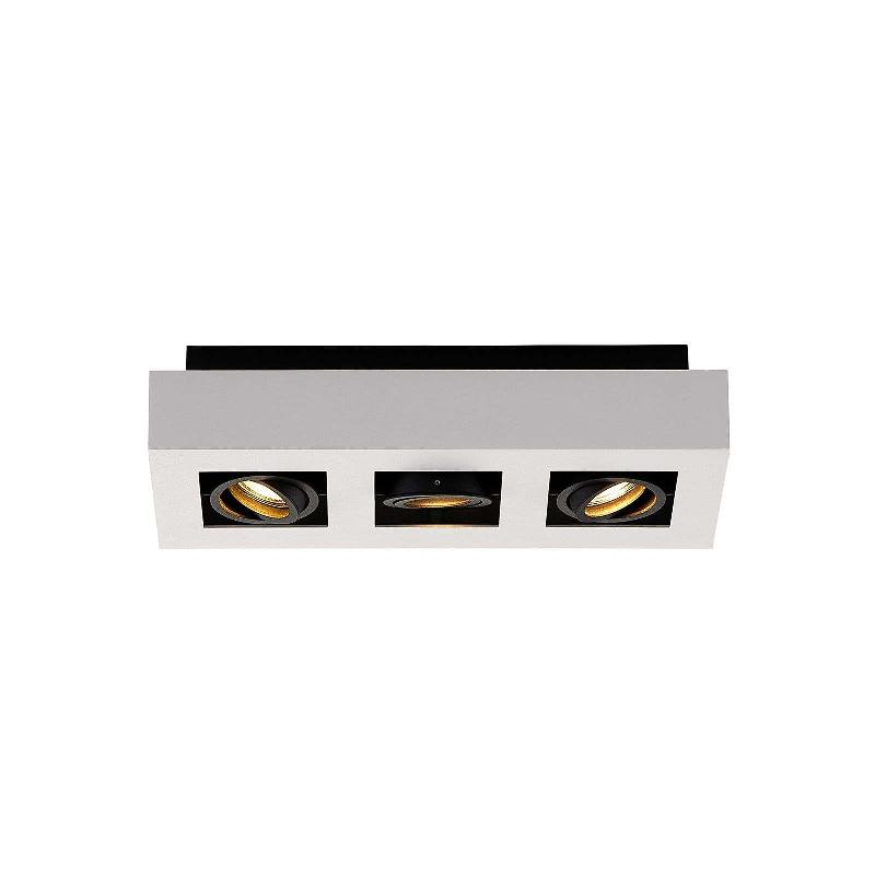 ARCCHIO SPOT VINCE, 36 CM, 3 LAMPES, BLANC/NOIR, GU10