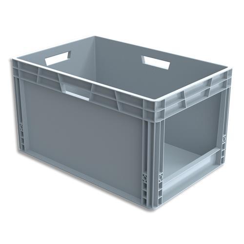 BAC DE RANGEMENT VISO GRIS EN POLYPROPYLENE - GERBABLE - CAPACITE 65L - DIMENSIONS : L60 X L32X H30 CM