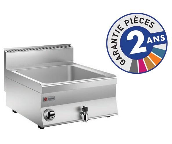Bain-marie électrique - 1 bac GN 1/1 + 2 bacs GN 1/4 - Gamme 650 - Baron 60BME600 avec cuve inox AISI 304 et résistances blindées_0
