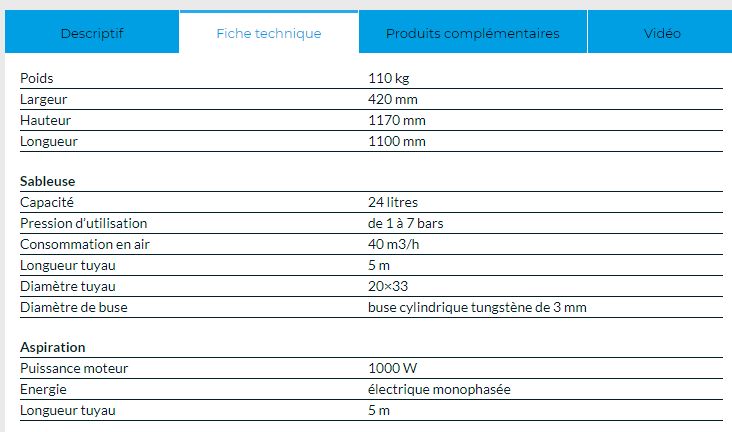 Bpsp50 - compresseur pour sablage - acf air comprime francais - poids 110 kg_1