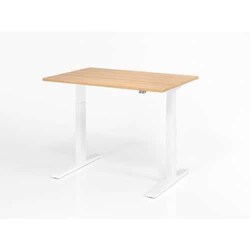 BUREAU ASSIS-DEBOUT SÉRIE XMKA-120X80CM-CHÊNE-BLANC - HAMMERBACHER