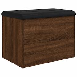 Décoshop26 - Banc banquette de rangement avec coussin d'assise noir 62 x 42 x 45 cm en bois d'ingénierie chêne marron DEC024739 - marron 3000254873792_0