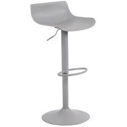 Décoshop26 - Tabouret de bar x1 avec repose-pieds hauteur réglable desing moderne en plastique gris et métal gris 10_0004535 - gris 3000252161327_0