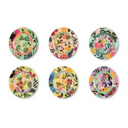 Excelsa lot de 6 sous-plats Fiori Frida plastique 33x1,5x33 cm multicolore - multicolore plastique 65938_0